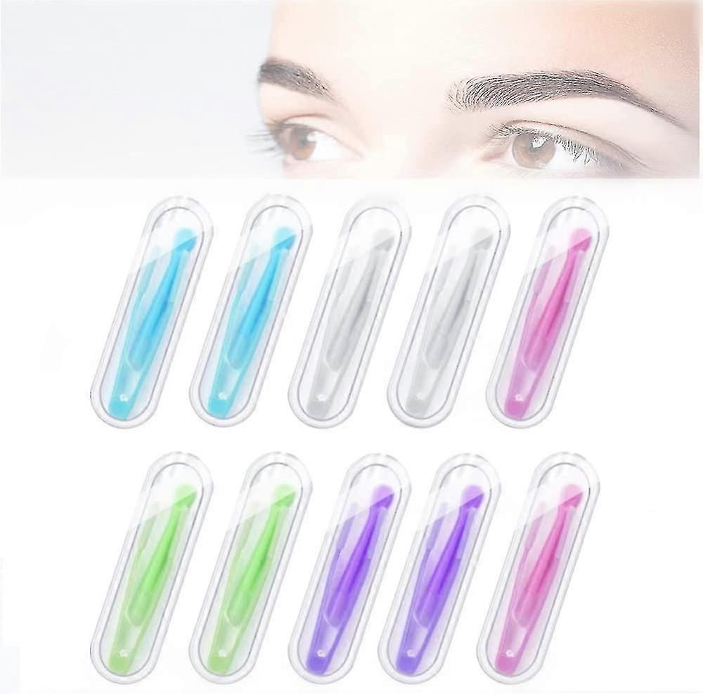 10 λαβίδες φακών επαφής PCS, τσιμπιδάκια και ραβδί αναρρόφησης με το μικρό αφαίρεση ένθετων φακών επαφής κουτιού για το ταξίδι