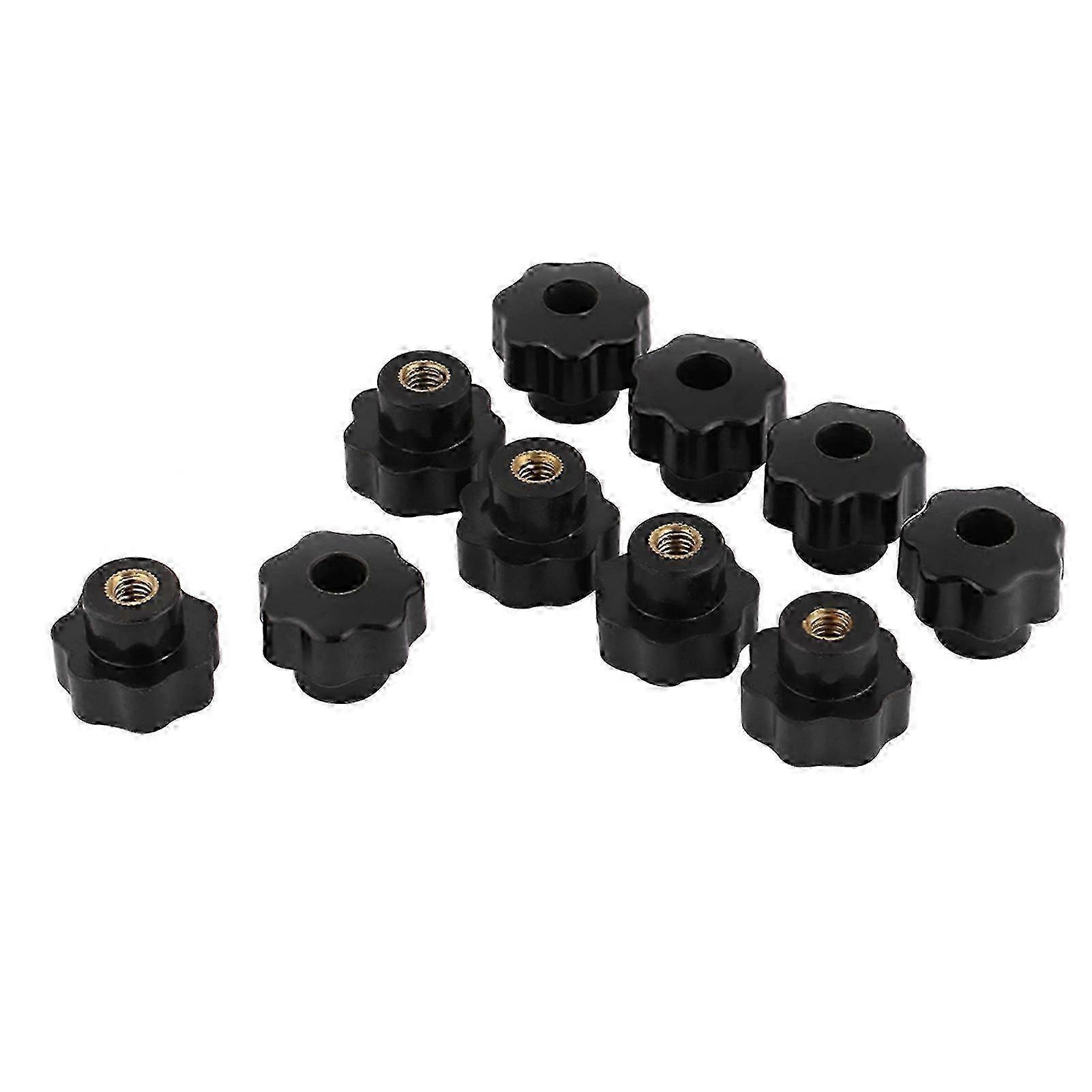 10pcs Universal Black Color Plastic Round Shape Knob Handle M6*25 for Machine Tool 2025