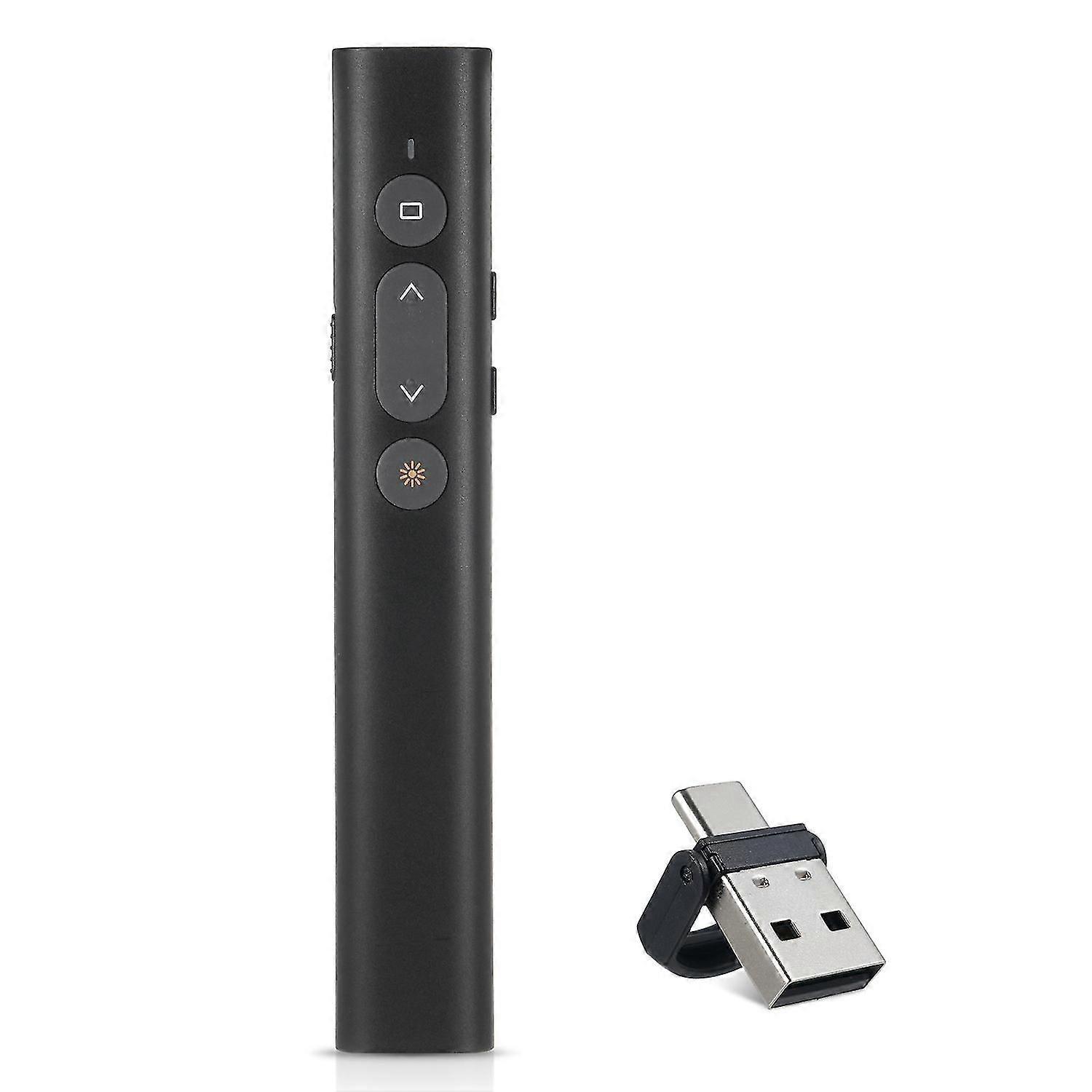 Bisofice Laser Presentation Pointer for PowerPoint PPT Clicker with USB/Type C Dual Head Receiver Wi