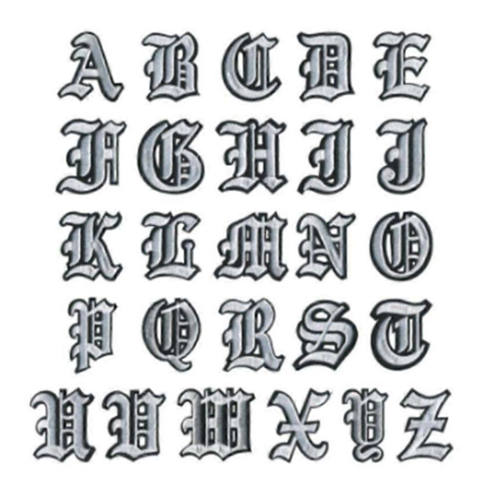 Polyester Thread a-Z Border Letters Embroidery  For Clothing