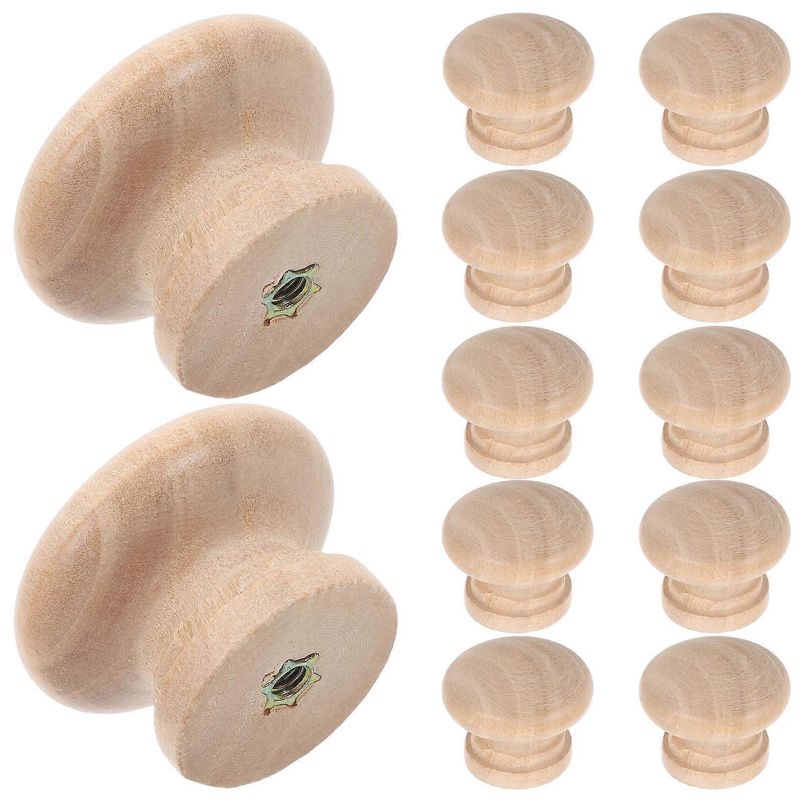 Wooden Cabinet Knobs for Drawer Handles 12Pcs Retro Style Dresser Knobs