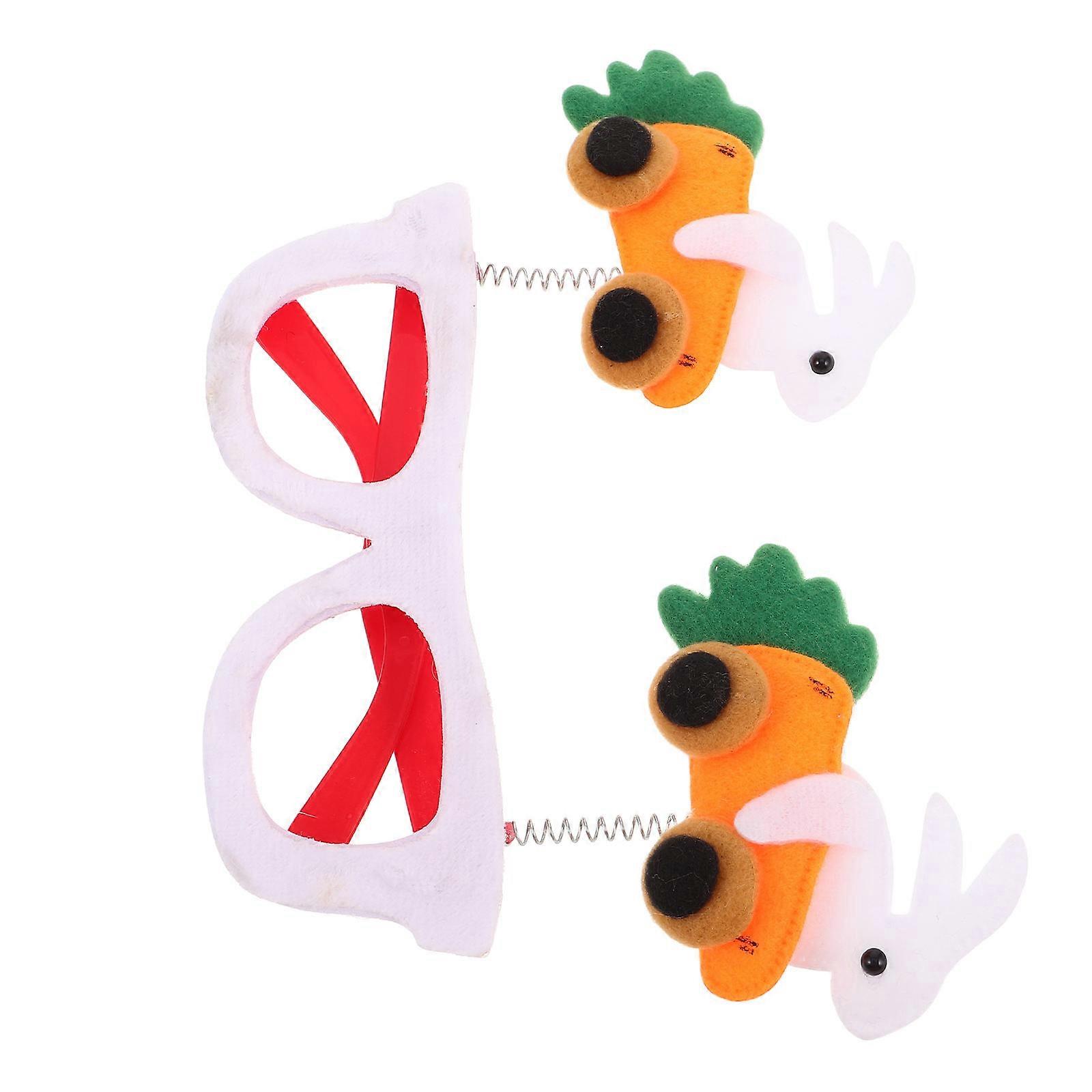 Carrot Shape Glasses Frame Unique Photo Booth Props for Easter Celebrations Multi 1Pack