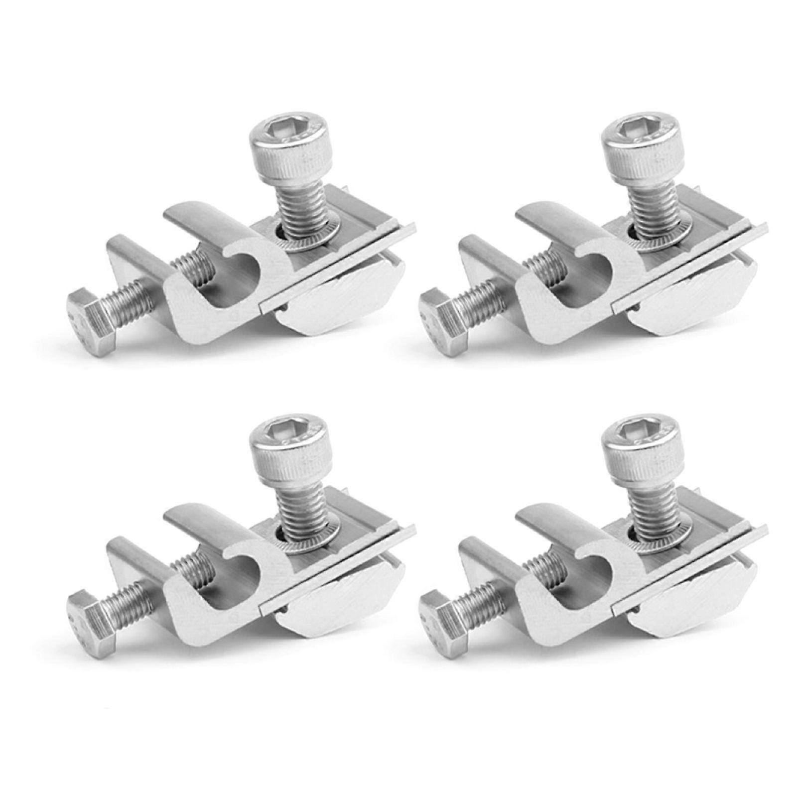 Solar Panel Grounding Set Aluminum with Insulated Pad  Not  decay Solar Module Clamps set for enhances Electrical Safety Multicolor