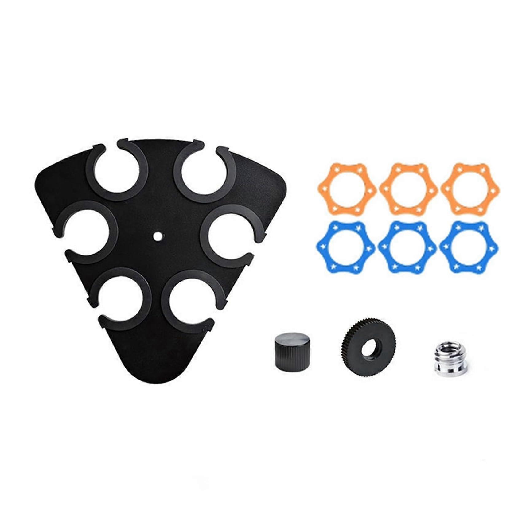 Multi Microphone Holder Tray with Shock Mount Clips for Studio Recording, Set of 6