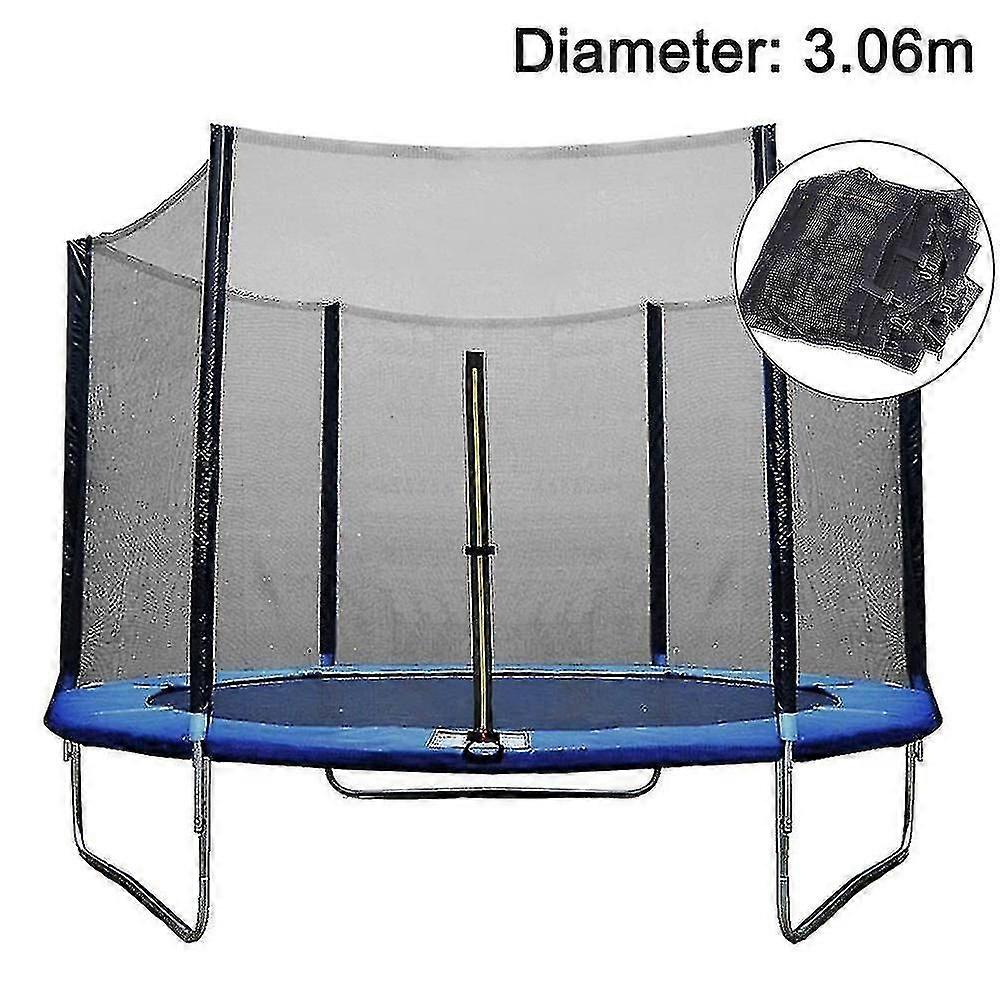 Säkerhetsnät för utomhusstudsmatta - 3 meter - 8 stänger - 3,06 m diameter