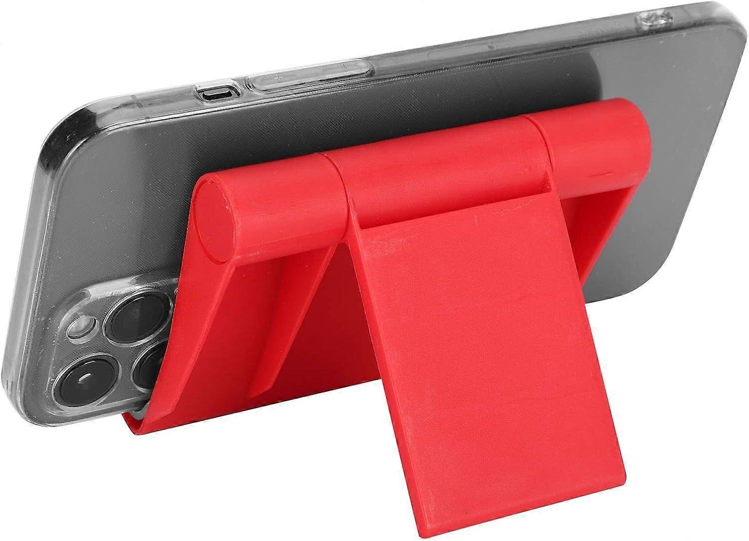 Portable desktop stand, mobile phone stand for watching videos, hands-free for browsing the internet and making video calls (red)