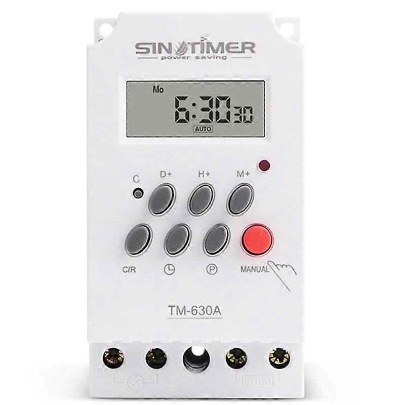 SINOTIMER 12V DC Input 7 Days Programmable 24Hrs MINI TIMER SWITCH Time Relay Output Load High Power 30A