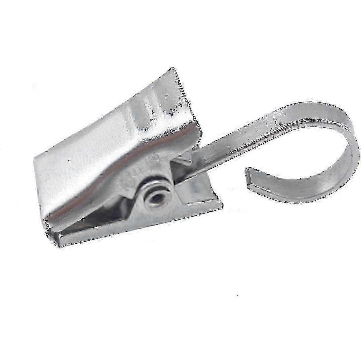 25 Pack Small Curtain Clips Hooks Wide Flat String Party Lights Hanger Wire Holder (Silver)