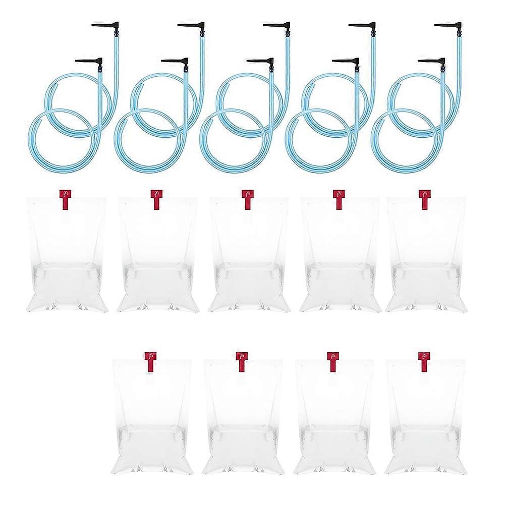 10 Sets Maple Syrup Tapping Kit Include 10 Maple Tree Taps Spiles 10 Pcs 35In Maple Syrup Tubes 10 Pcs 8L Sap-Clear Bags