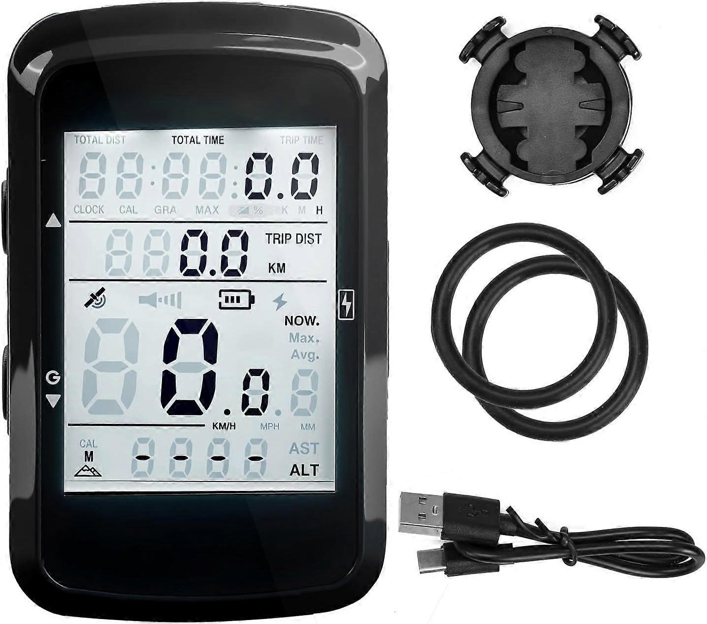 Bike Computer GPS Bicycle Speedometer Odometer with Automatic Backlight Waterproof