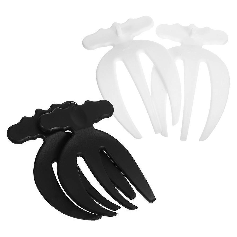 Vegetable Forks 4Pcs Assorted Color Salad Serving Hammer Hand-shaped Kitchen Tools