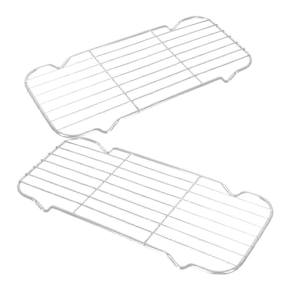 Baking Racks Silver Rectangular Food Grilling Air Circulation 27.00X11.00X1.00CM