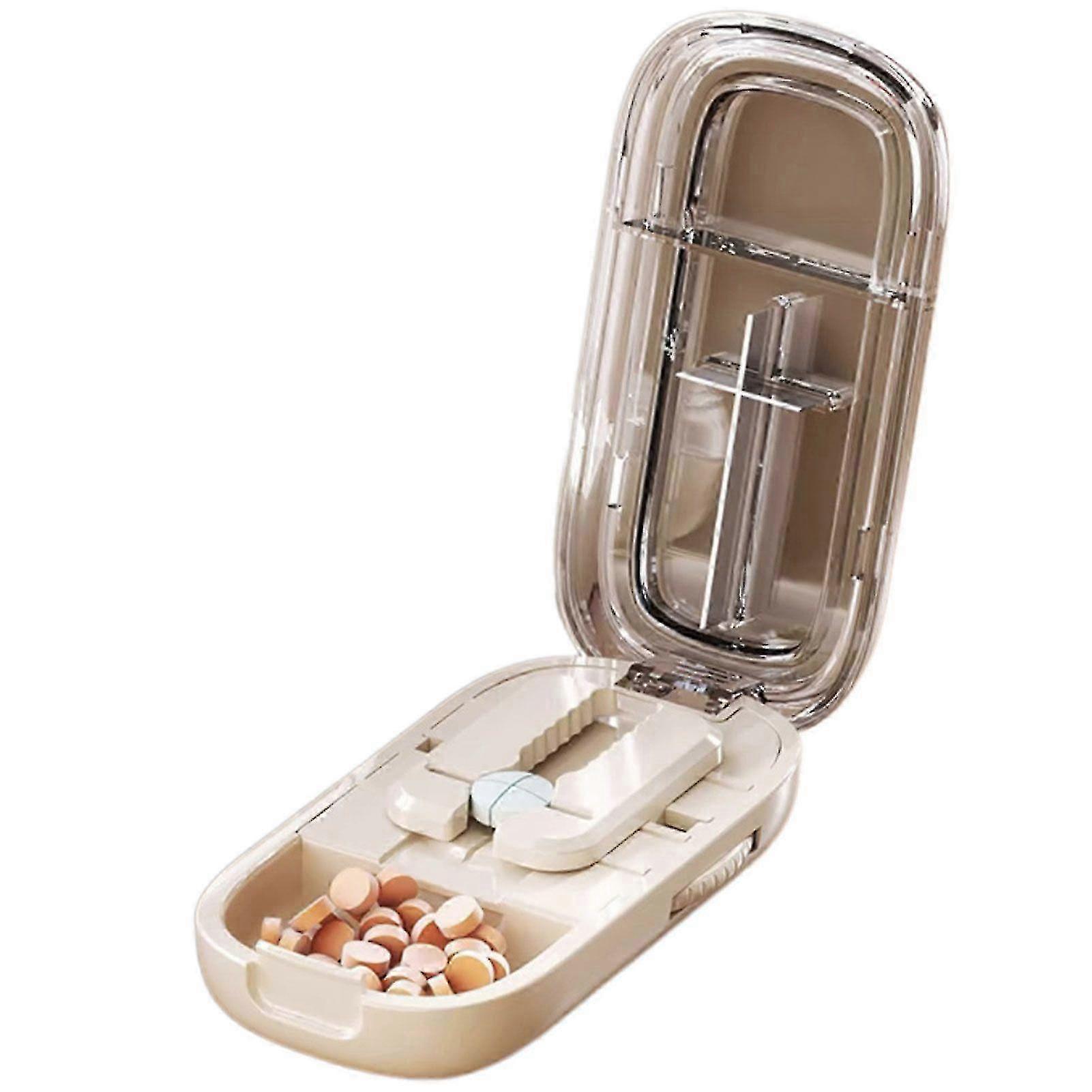 Tablet Splitter and Cutter for organizing pills, includes alignment guide