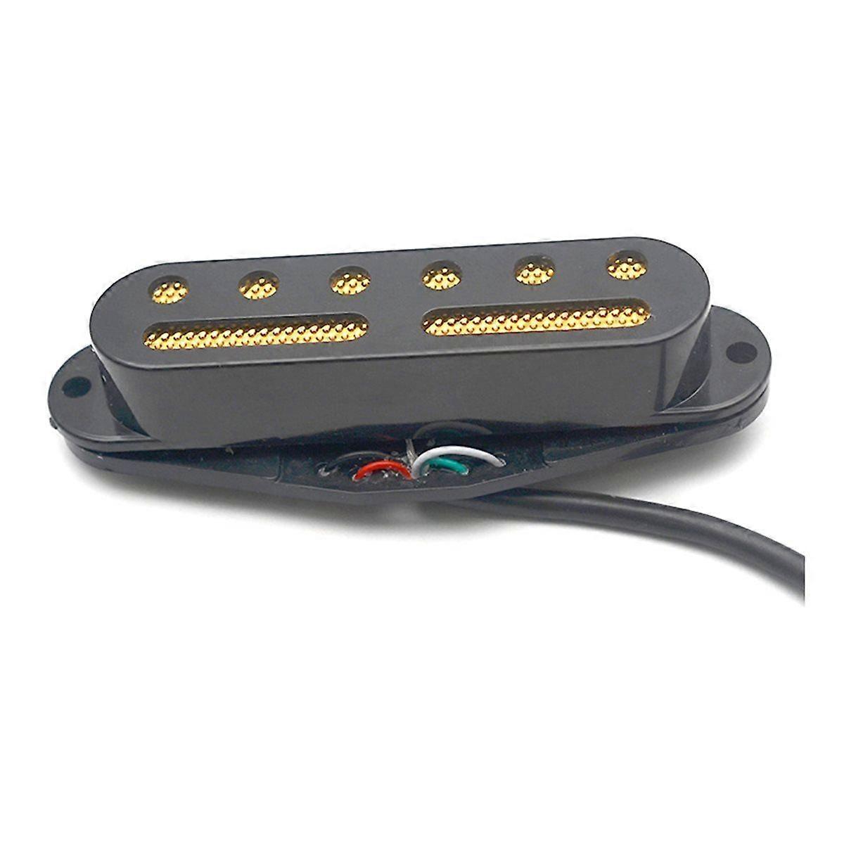 6 Hole+2 Groove Mini Humbucker with Gold and Silver Pad for -Single Coil Pickup Size 9K 4C Output C