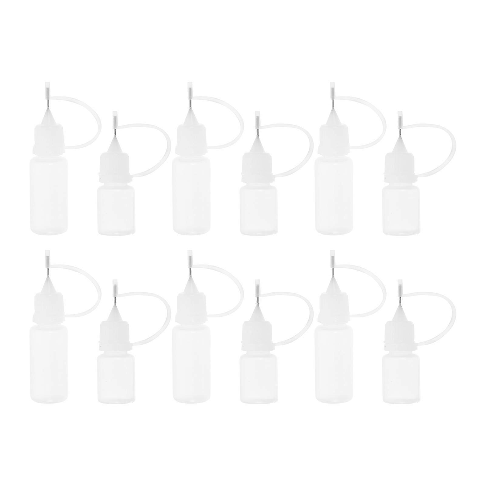 Glue Applicator Bottles for Daily Use 12Pcs White Precision Bottles