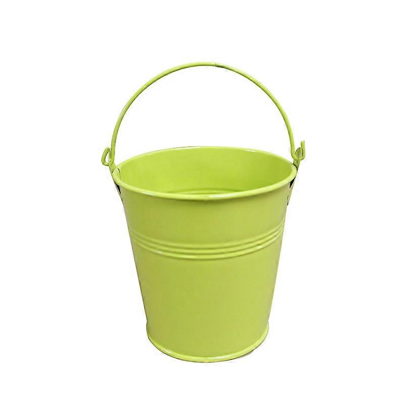 1Pc Colourful Small Bucket Small Iron Bucket Toy Bucket Beach Bucket Mini Storage Bucket Succulent Planter Bucket
