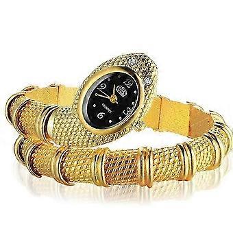 2 PCS Snake Shape Bracelet Diamonds-plated Quartz Watch