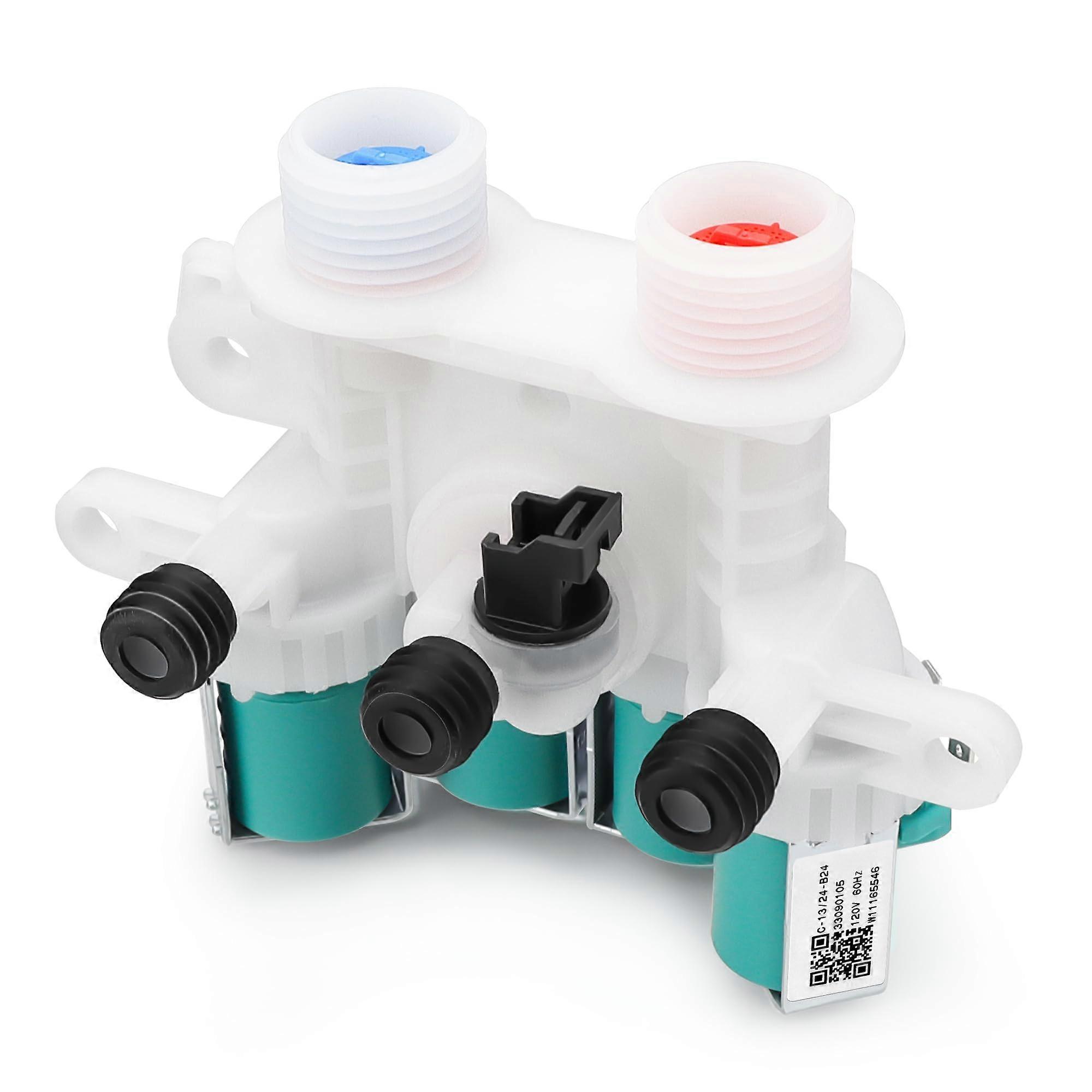 W11165546 Washer Water Inlet Valve Replacement for Whirlpool Kenmore with Leakproof Durable Design