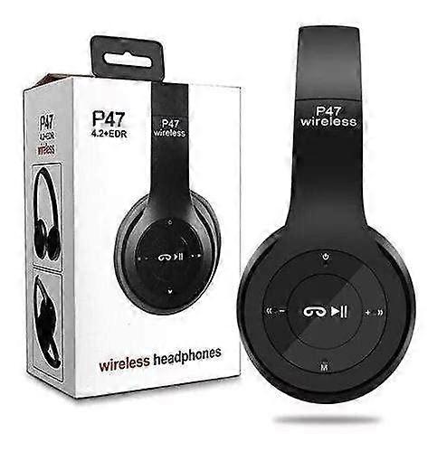 Wireless Bluetooth Headphones Noise Cancelling Black OverEar