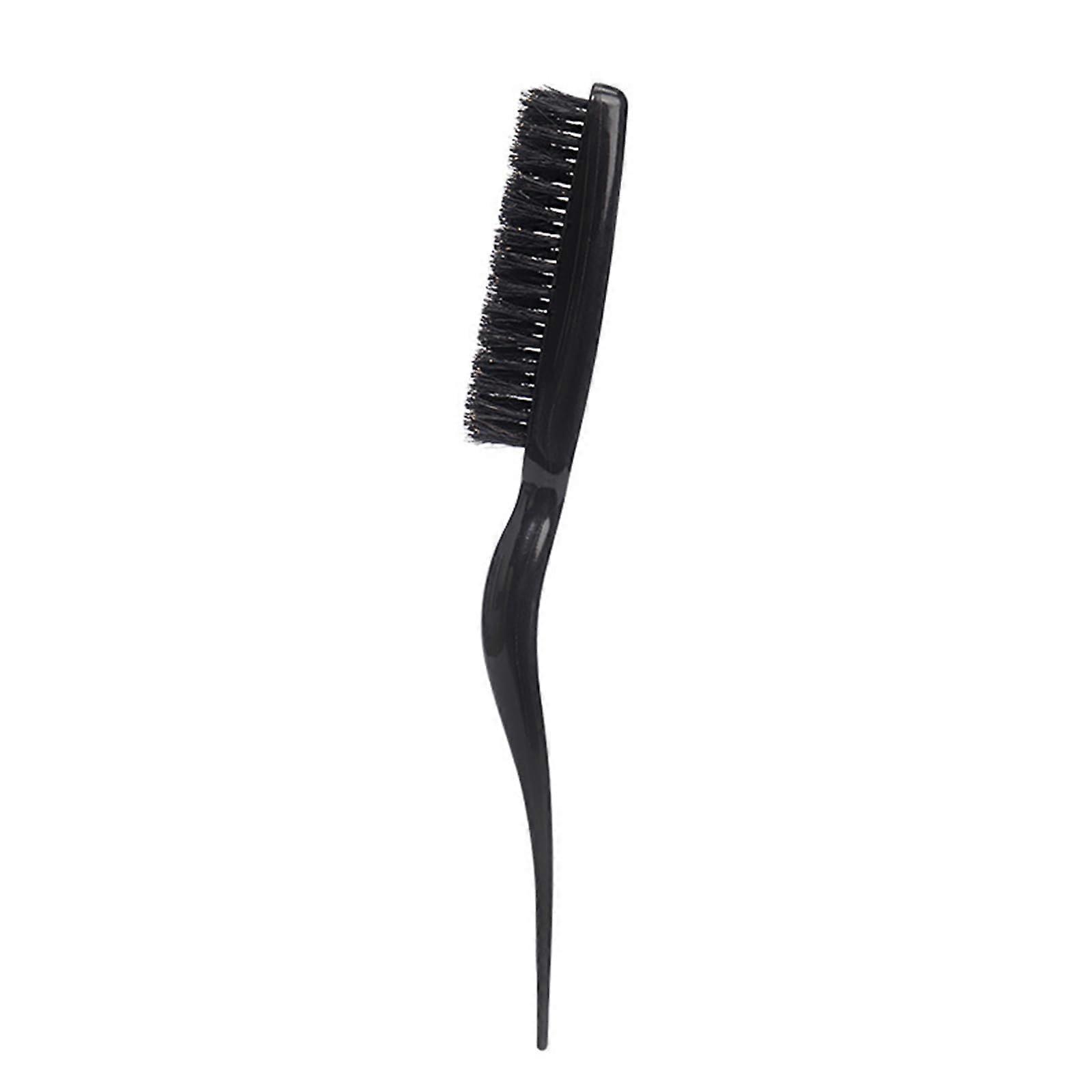 Boar Bristle Teasing Brush for Volume Styling with Ergonomic Grip and Lightweight Compact Design