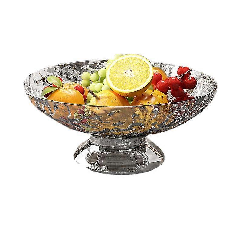 Large Acrylic Fruit Plate with Detachable Drainage Base for Kitchen Counter or Table Display