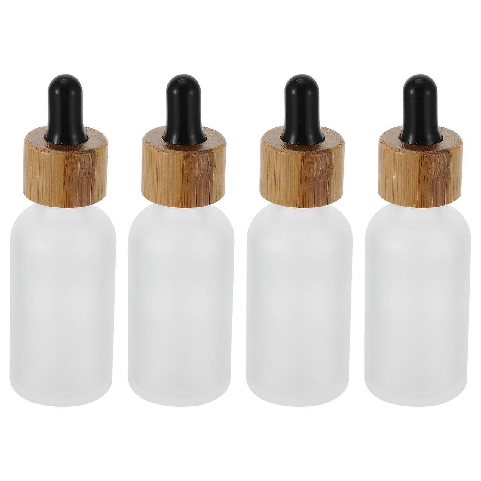 4Pcs 30ml Dropper Glass Empty Bottles Portable Sub Bottle Empty Makeup Bottle