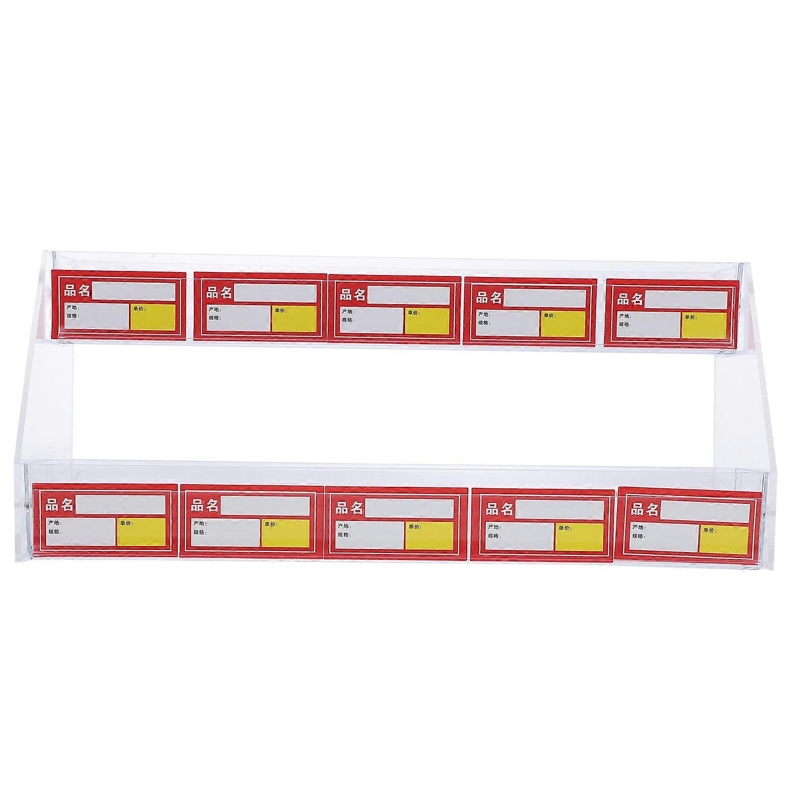 Durable 2-Layer Transparent Display Rack for Displaying Use 5Sets