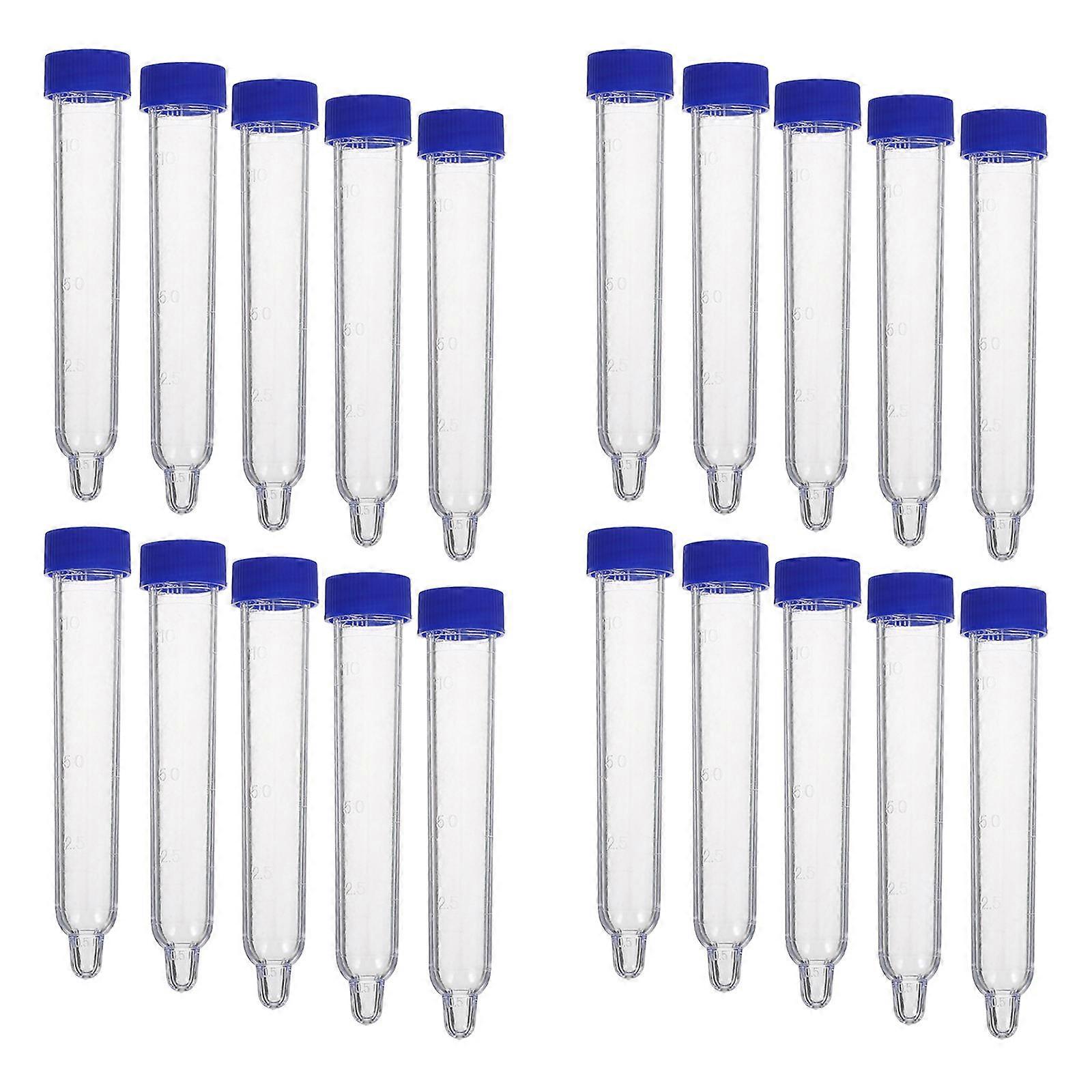 Sediment Test Tubes Plastic Test Tubes with Screw Caps 200Pcs for Sample Collection