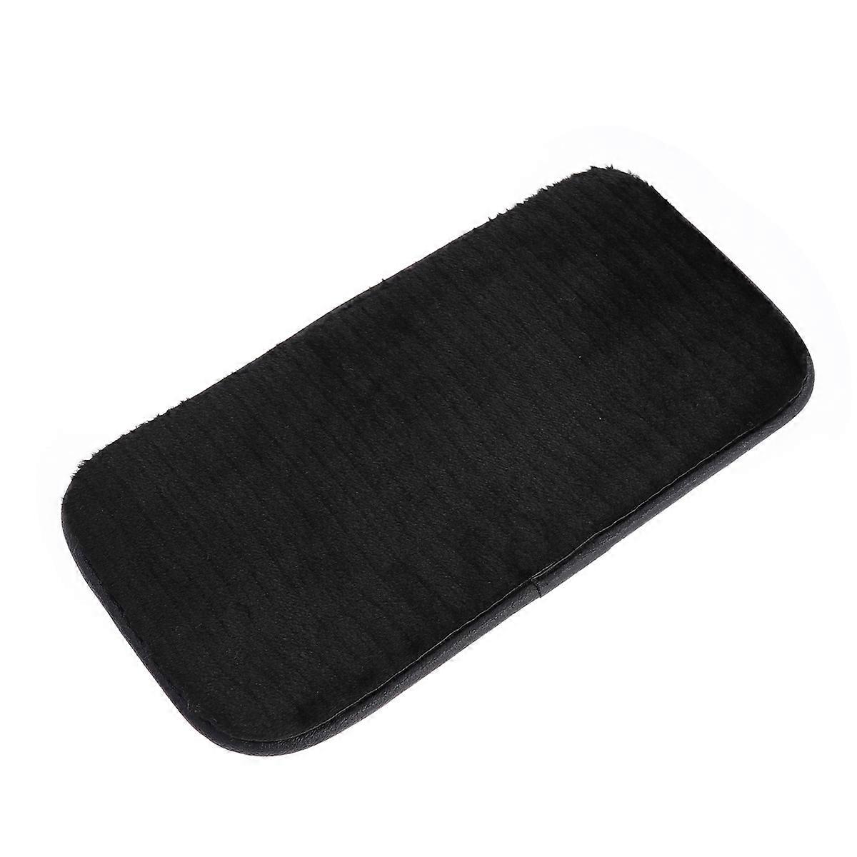 Car Armrest Box Pad Cover for Comfortable Driving 1Pcs Black