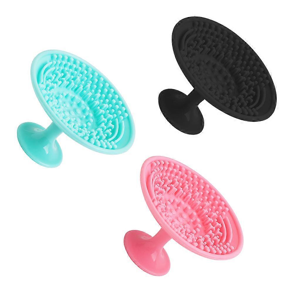 Makeup Brush Cleaner Silicone Cleansing Mat for Brush 3Pcs Assorted Color