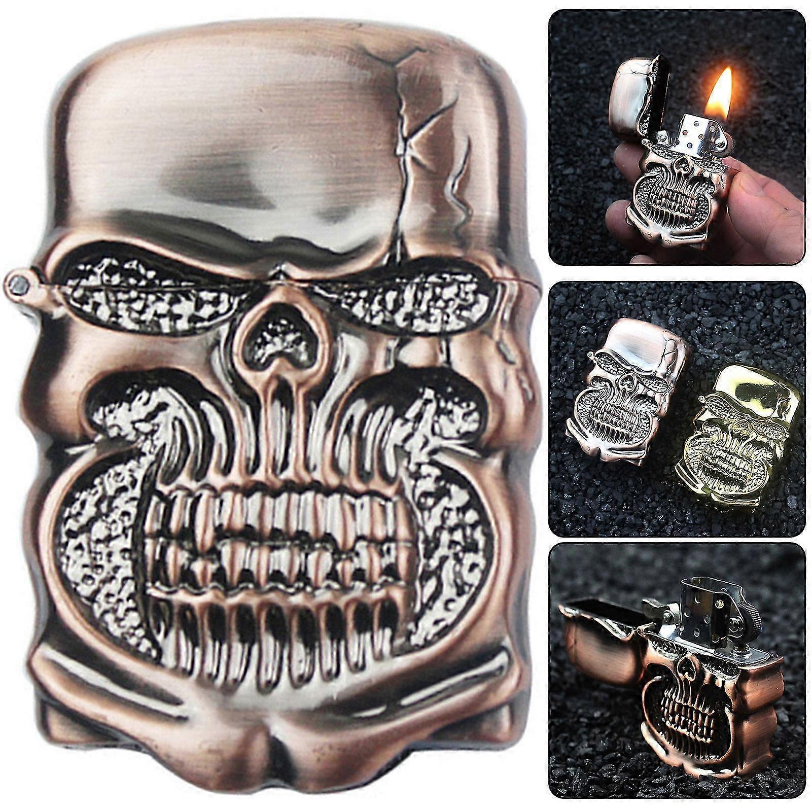 Mini Butane Lighter Windproof Cigarettes Lighters for Camping Candles  Silver