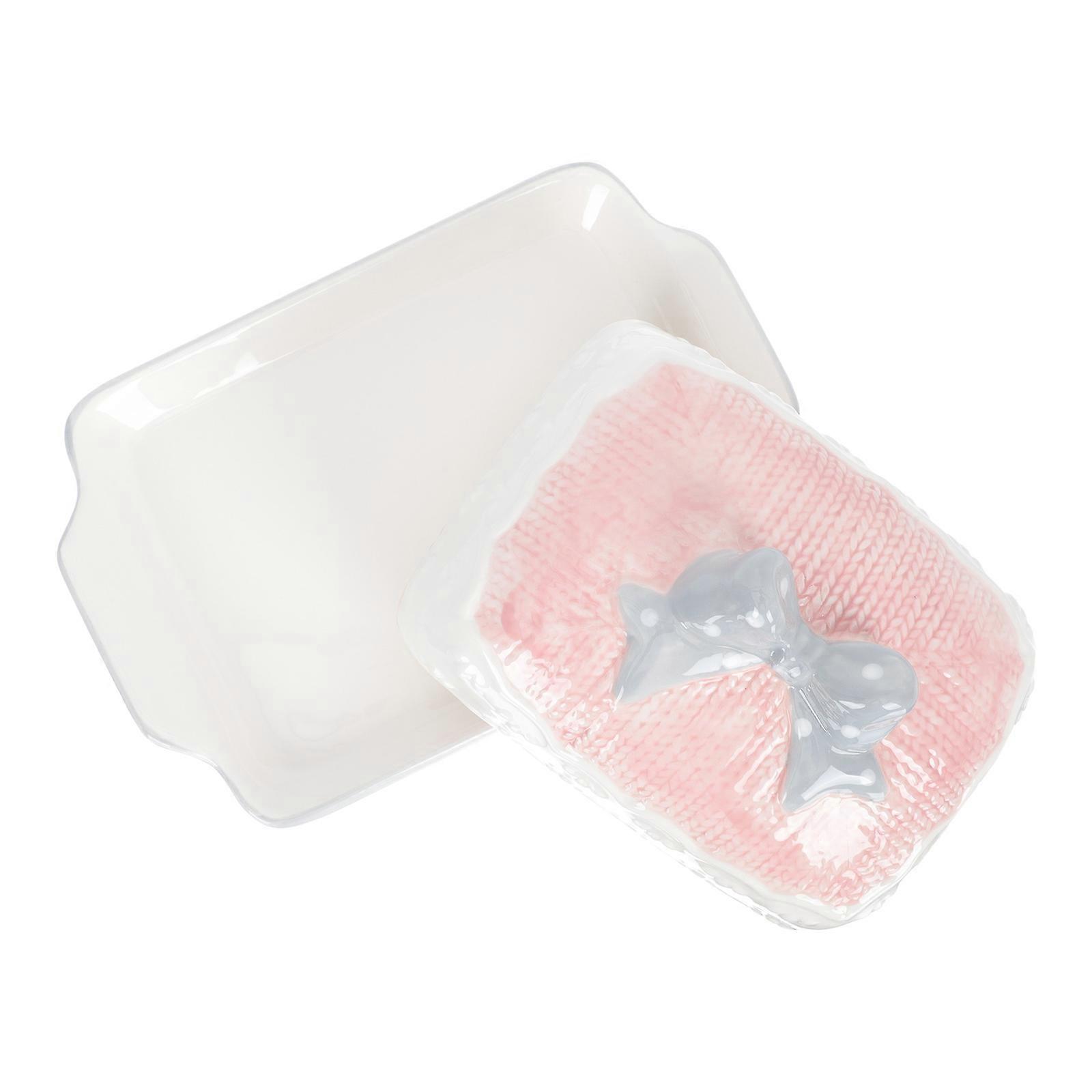 Ceramic Butter Dish for Storing with Lid Assorted Color Kitchen Plate