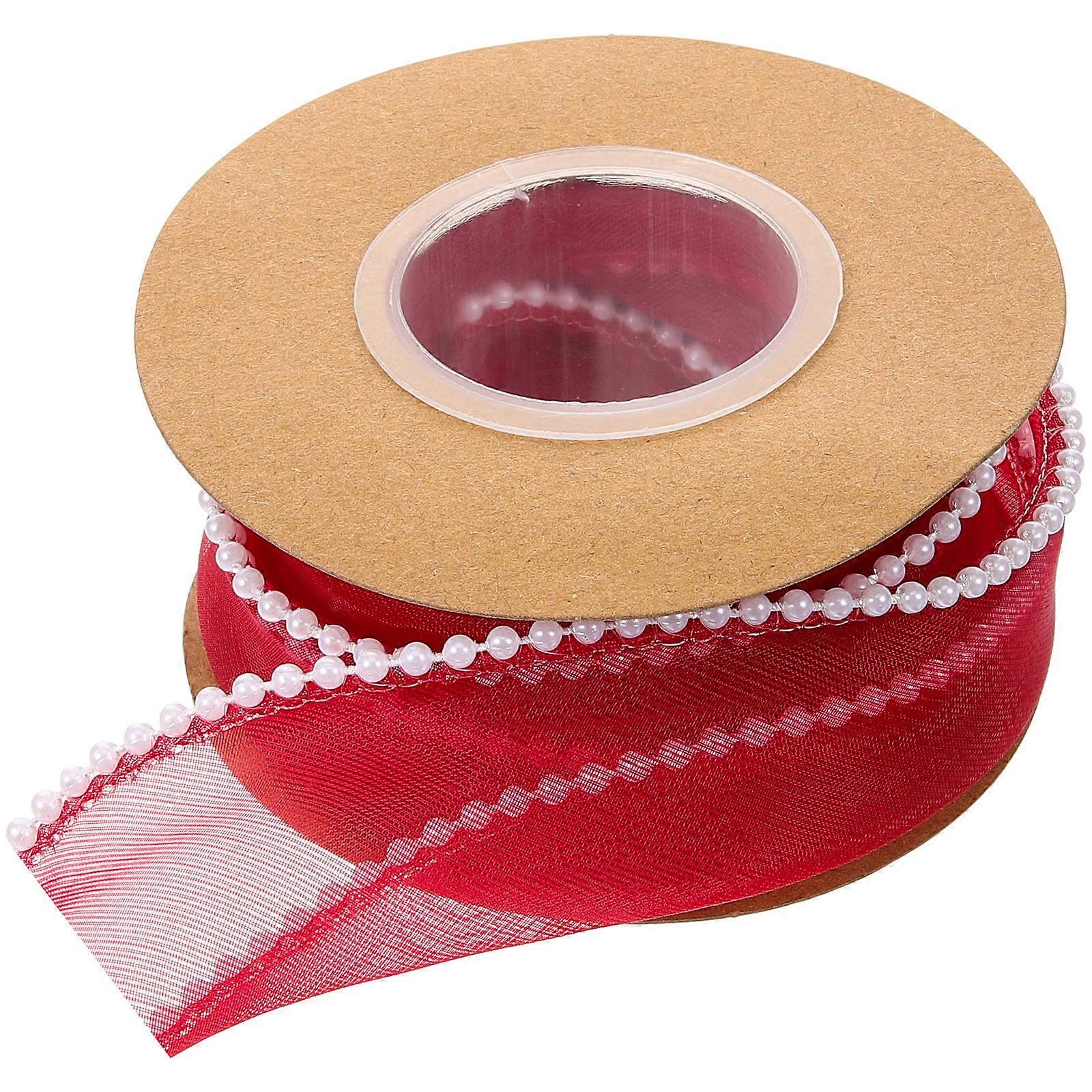 Multi-Function Present Ribbon Craft Ribbon for Decoration 5 Rolls Red
