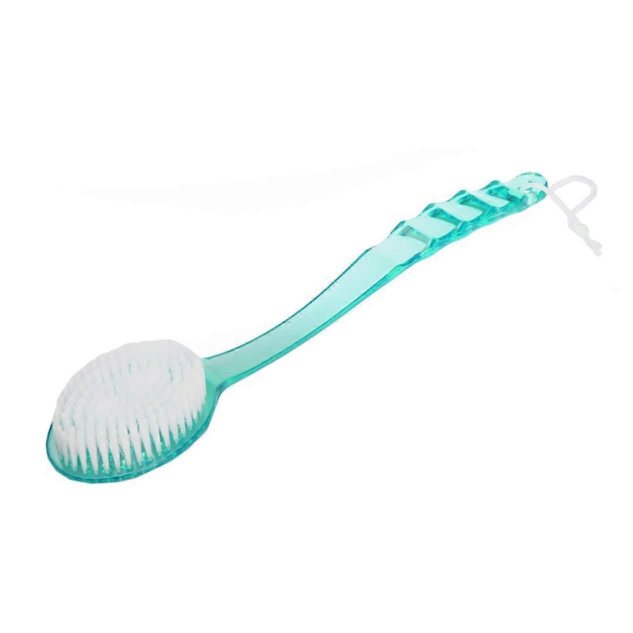 Bath Back Brush with Long Handle Blue Medium Stiffness Bristle Body Scrubber for Shower