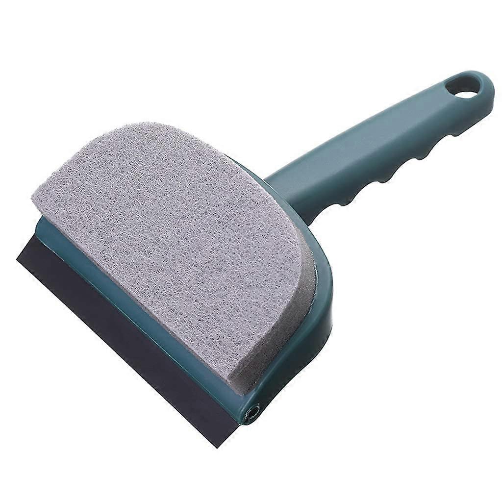 Double Sided Window Squeegee with Sponge for Glass Cleaning, Long Handle Shower Door Scraper