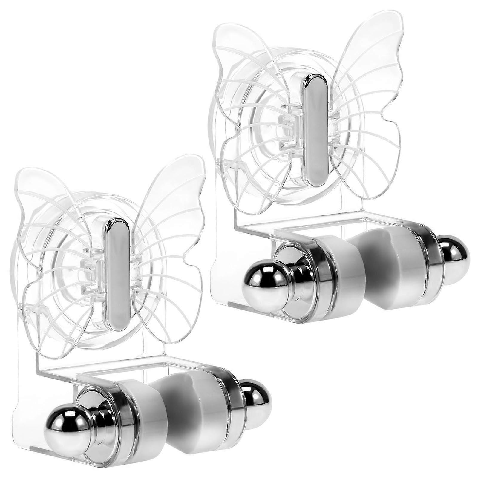 2Pcs Adjustable Suction Cup Shower Head Holder No Drill Wall Mount for RV Camper Bathroom