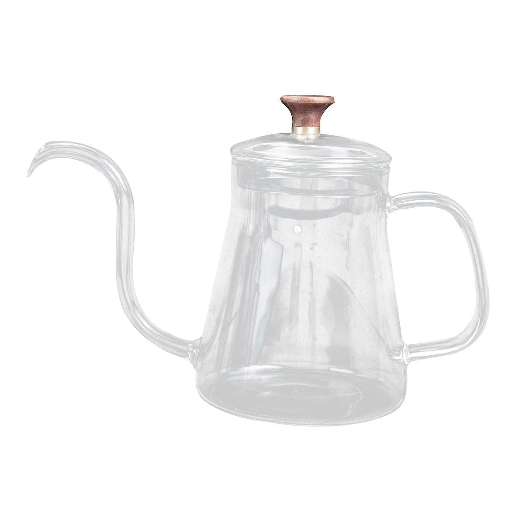 Glass Pour Over Coffee Kettle with Gooseneck Spout for Precise Flow Control and Home Brewing