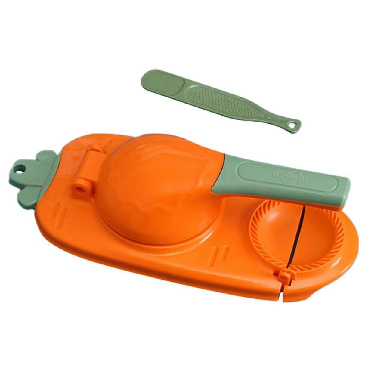 Dual Head Dumpling Maker with Ergonomic Handle Easy Clean Wrapper Press for Kitchen Use