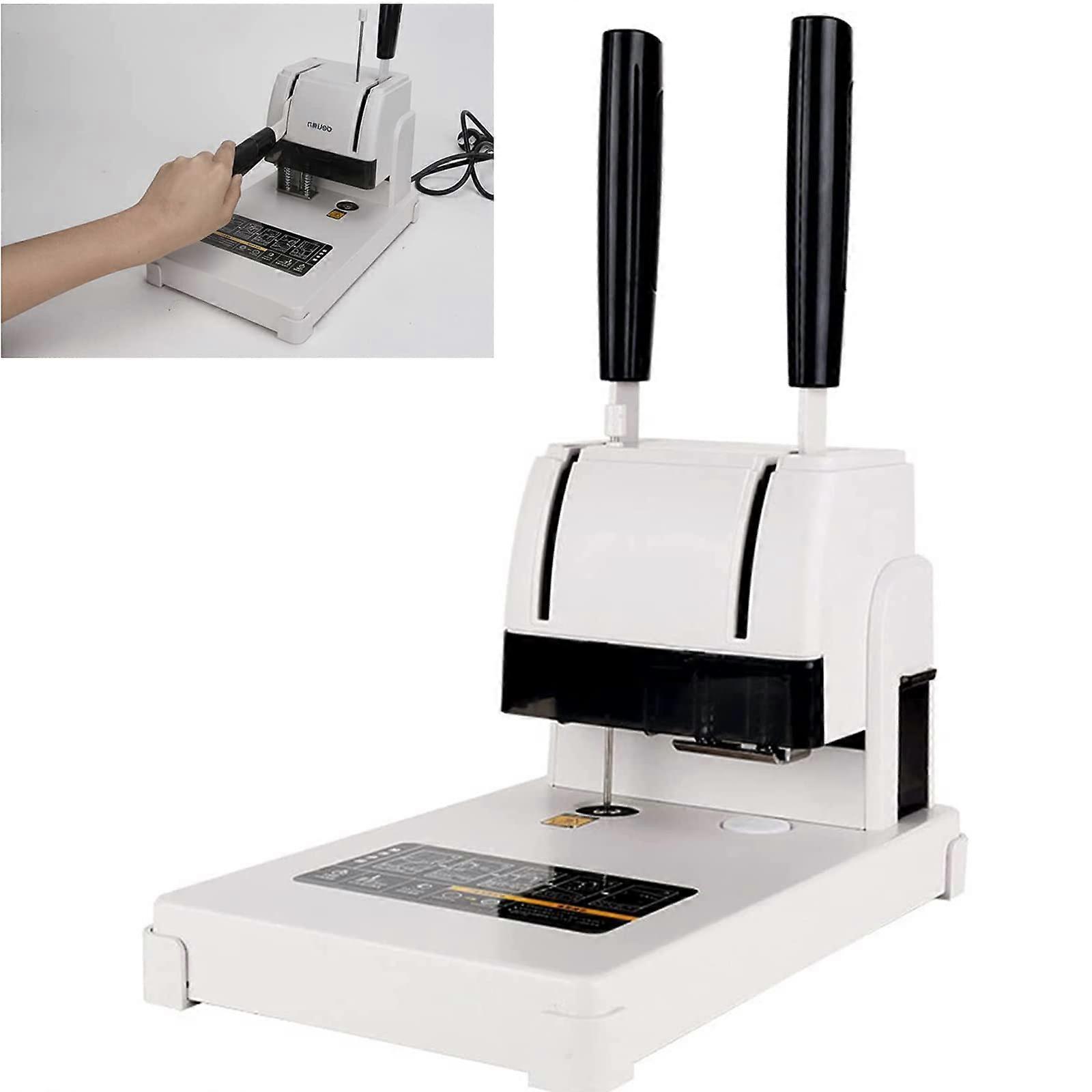 Manual Punch Binding Machine for Accounting Documents with Hot Melt Rivet Tubes, 30mm Capacity