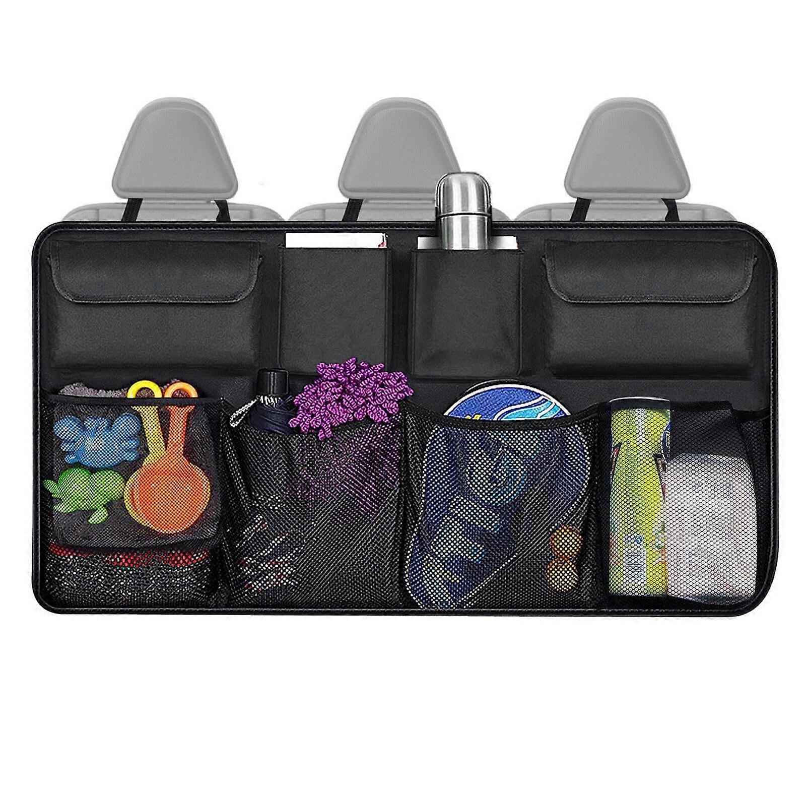 Extra Large Waterproof Car Boot Organiser with 8 Pockets Hanging Backseat Trunk Storage Bag