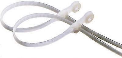 White Cable Tie Mount for 8 Inch Ties, Durable LowProfile Clip for Secure Cable Management
