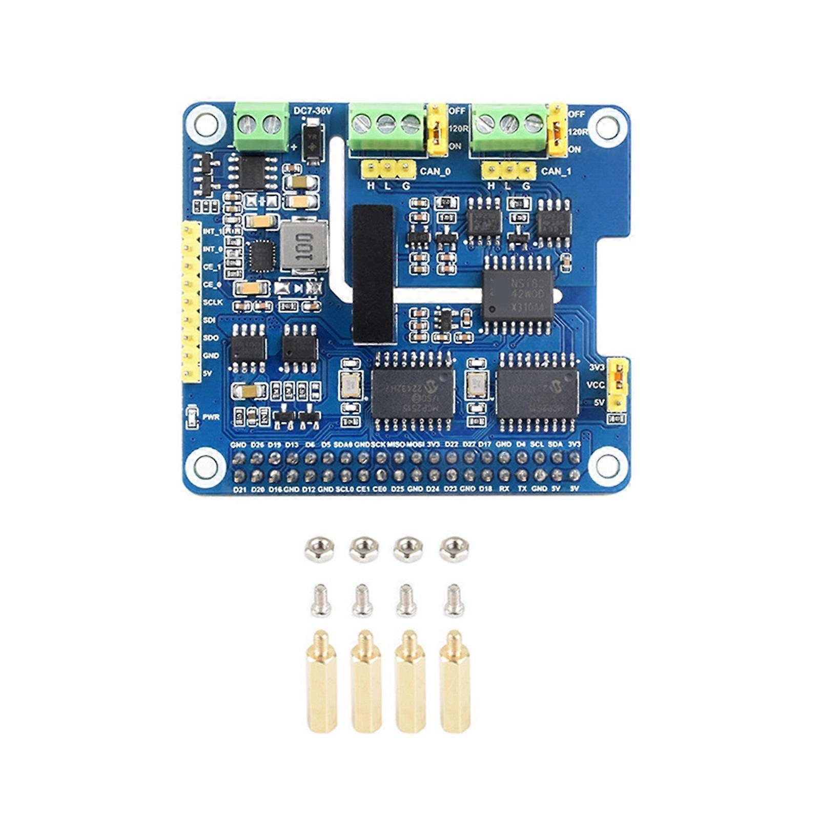 Carte d'extension CAN Bus isolée à 2 canaux, solution à double puce pour Raspberry Pi, multicolore