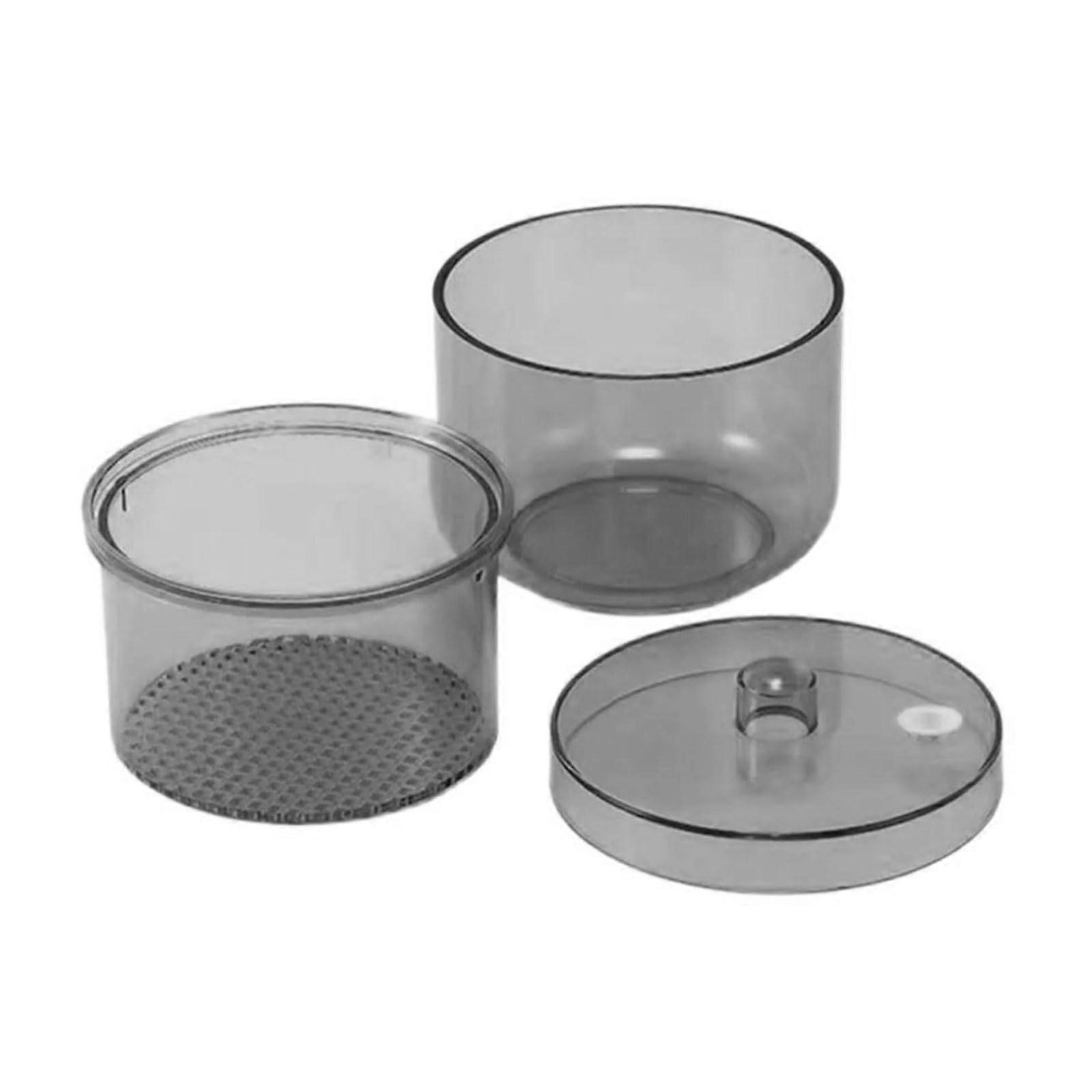Dental Bur Soak Box and Sterilization Container with Stable Base and Easy Clean Compact Design Gray