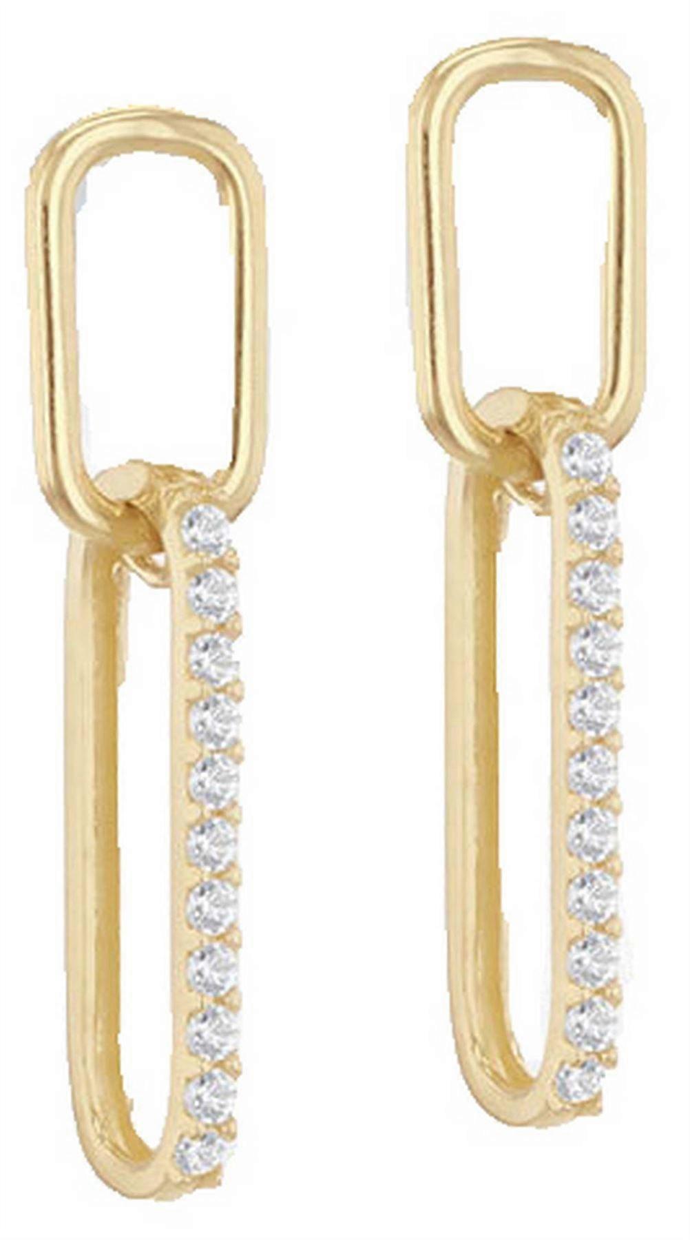 KJ Beckett Oval Drop Earring - Yellow Gold