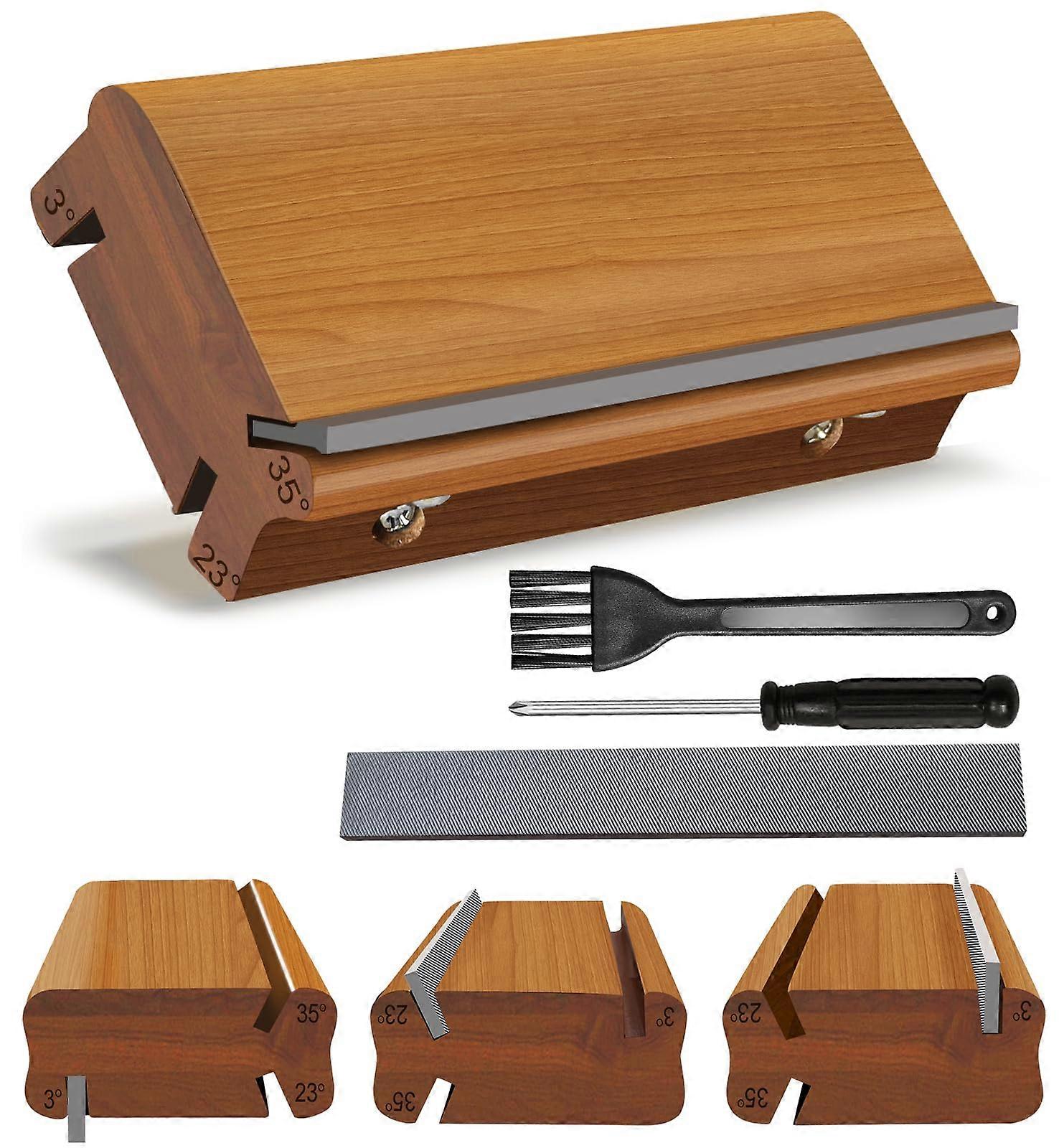 3/23/35 Degree Guitar Fret File with MultiAngle Control, 3 in 1 Crowning and Dressing Tool Kit