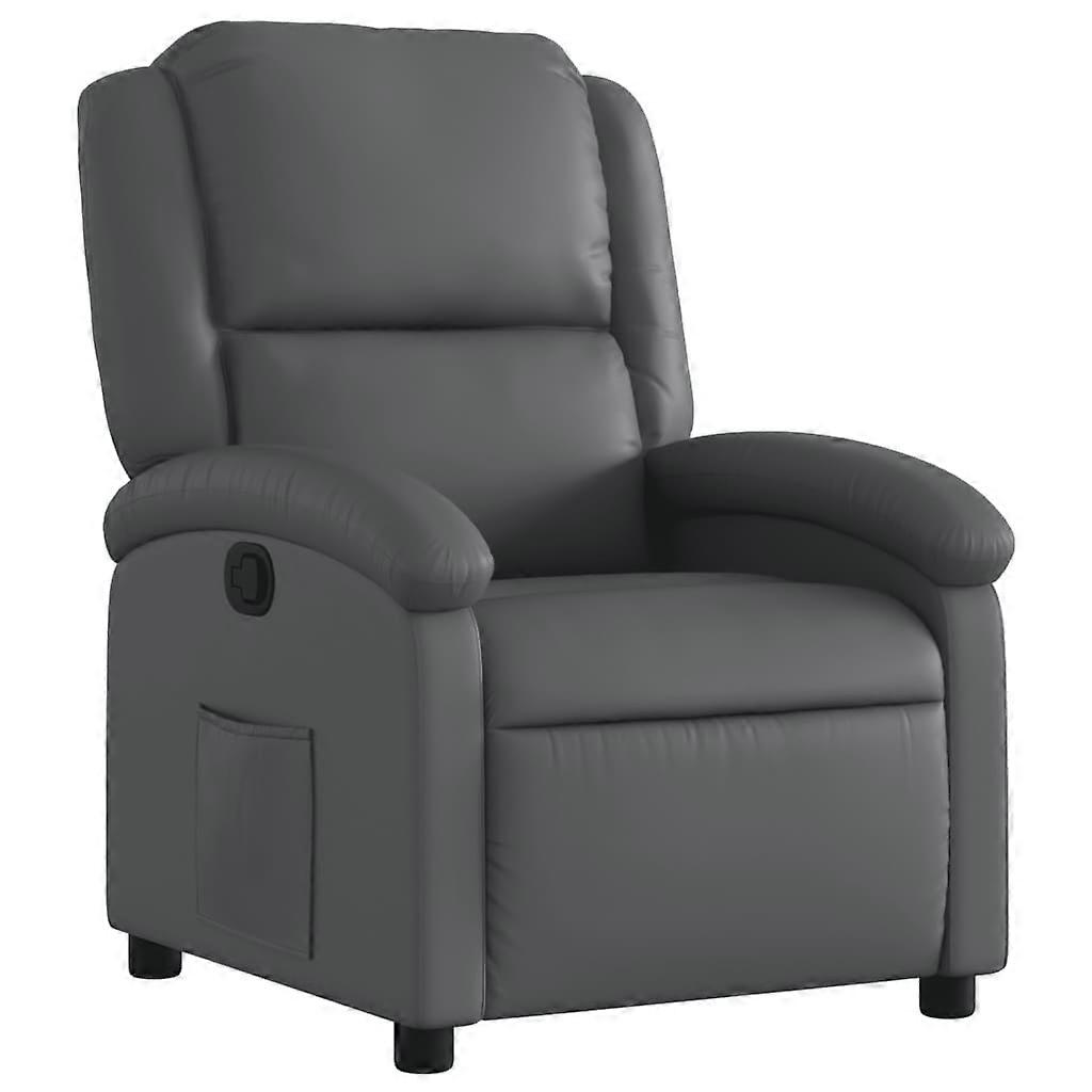 vidaXL Relaxfauteuil grijs kunstleer