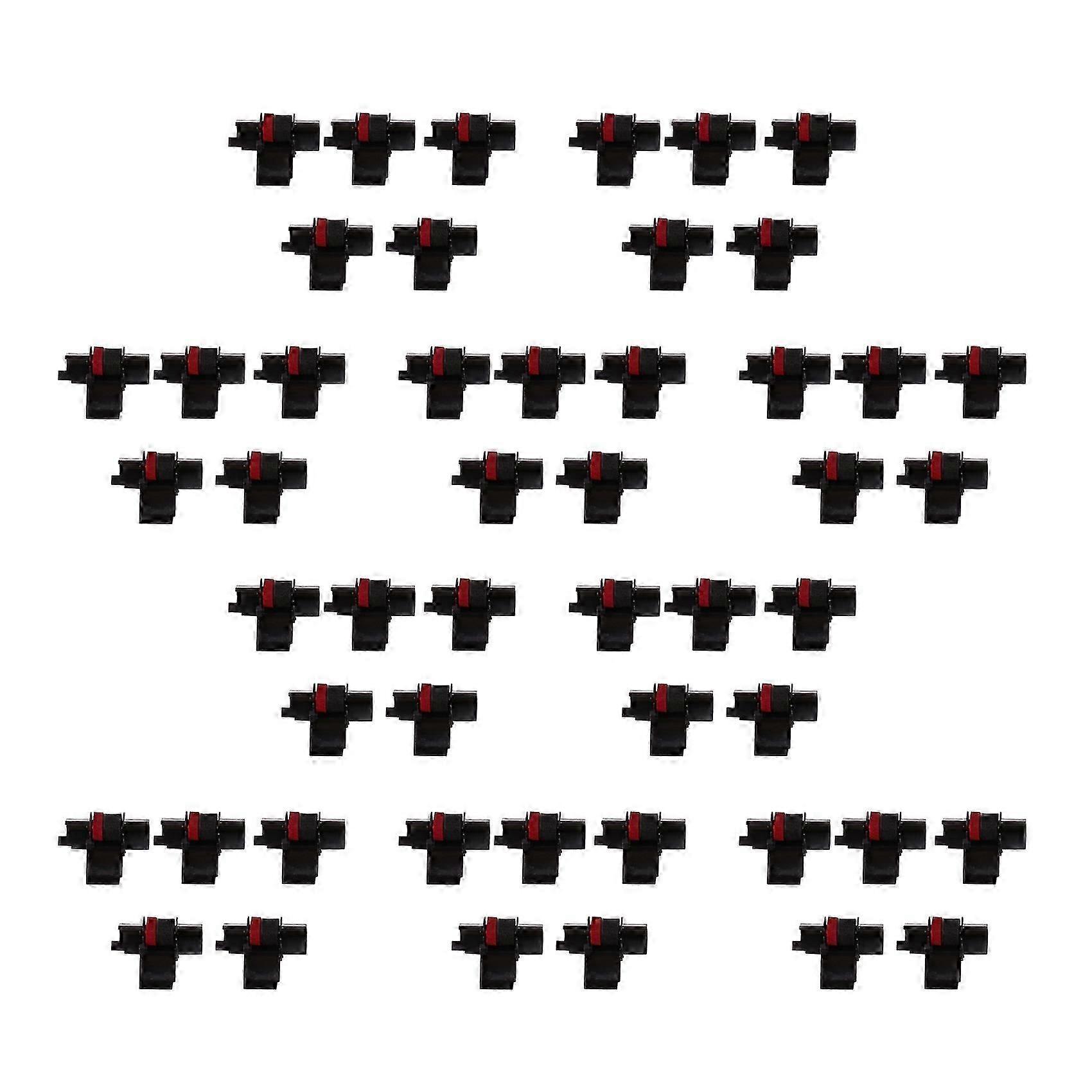 IR-40T (50 Pack) Compatible Calculator Printer Ribbons Ink Roller - Black & Red