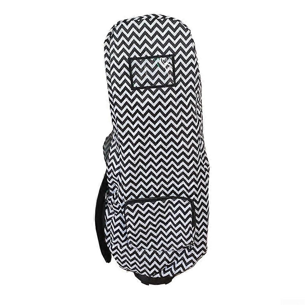 Golf Bag Rain Cover Waterproof Canvas Protector Foldable Easy Carry Storage Black