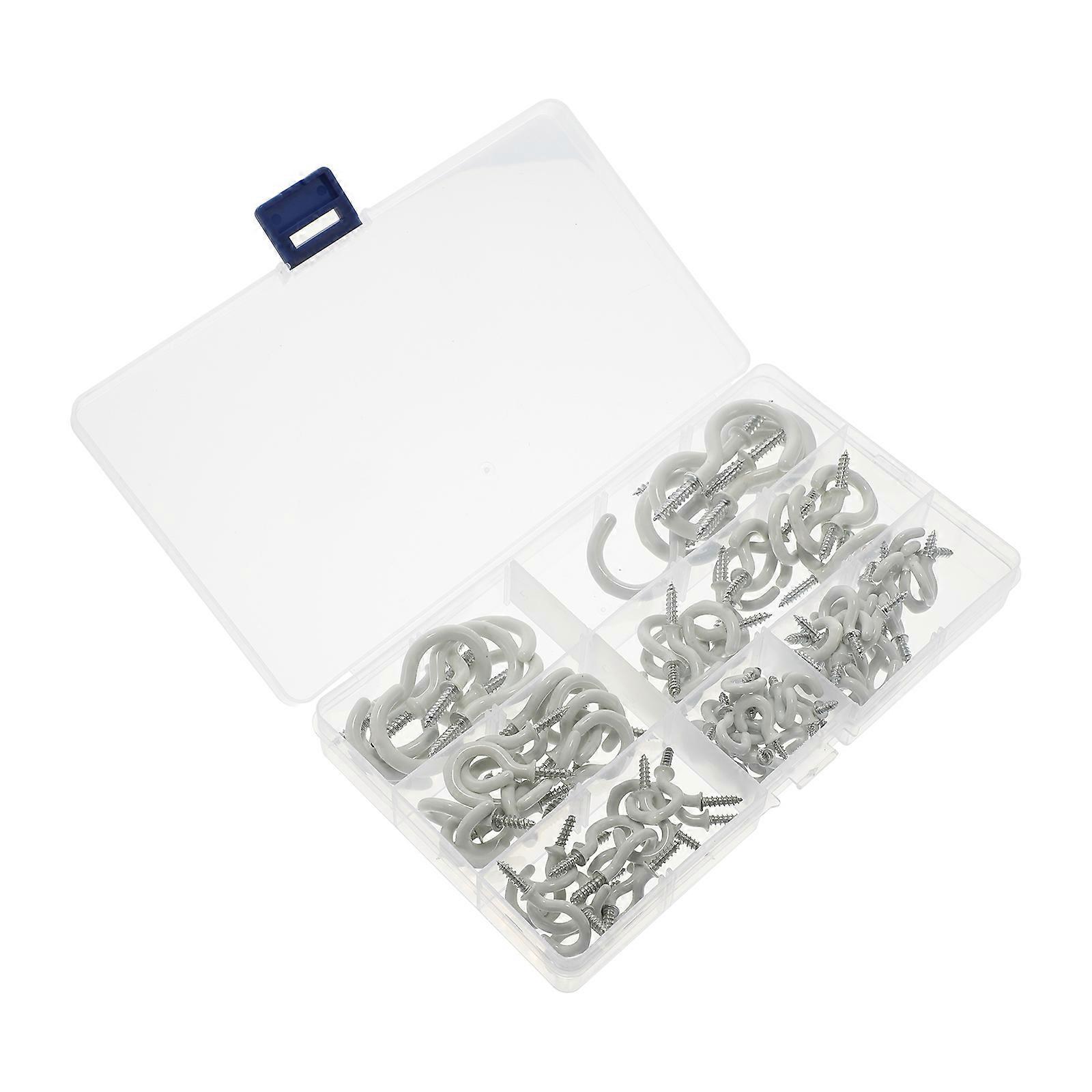 Question Mark Shape Cup Hook for Hanging Use 100Pcs Plastic Iron Hooks