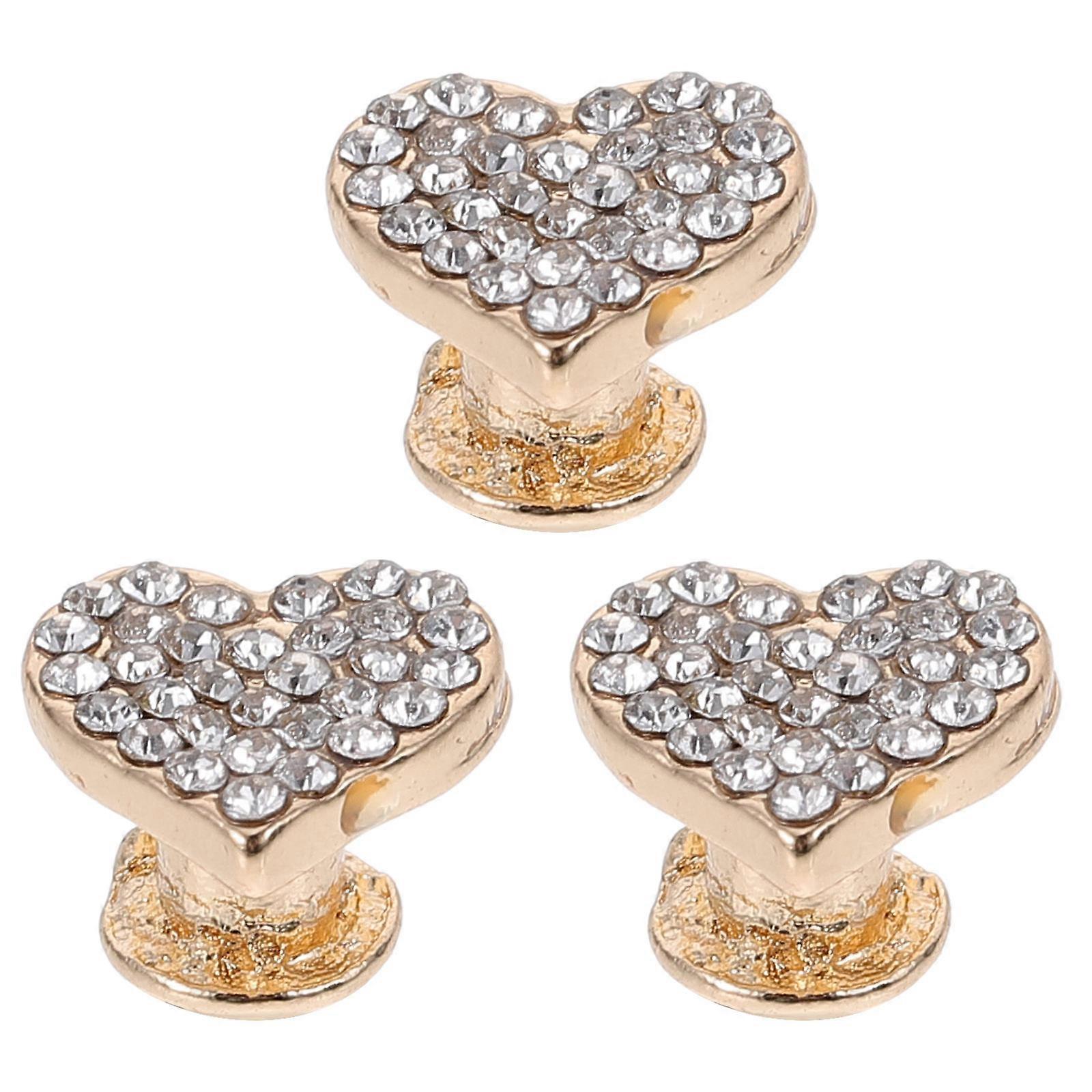 Watchband Decorative Studs Charm for Decoration 3Pcs Golden